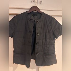 Cropped puffer short-sleeved jacket by Sisley